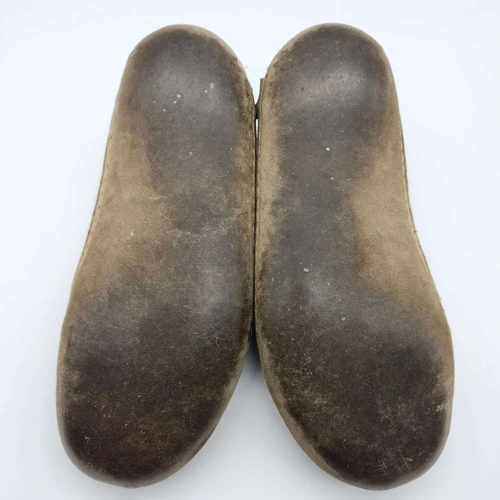 Glerups Grey Wool Felt Slippers Shoes Leather Sole EU 39, Womens US 8.5, Men 7 - Picture 9 of 10
